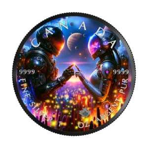 Astronauts 2023 Silver Coin 1 oz Canada Colored