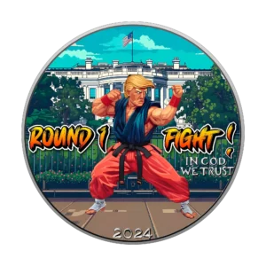 Fighter in Chief Donald Trump American Eagle 2024 Silver Coin 1 oz USA Colored