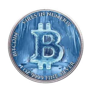 Frozen Bitcoin 2024 Silver Coin 1 oz Niue Colored (CoA #001)