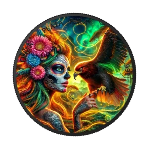 Día de los Muertos Special Edition 2024 Silver Coin 1 oz Mexico Colored