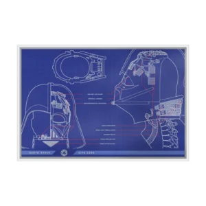 Star Wars - Darth Vader Helmet Blueprint 2025 Silver Foil 1 oz Niue Collectible