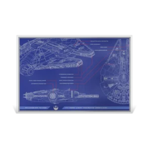 Star Wars - Millennium Falcon Blueprint 2025 Silver Foil 1 oz  Niue Collectible