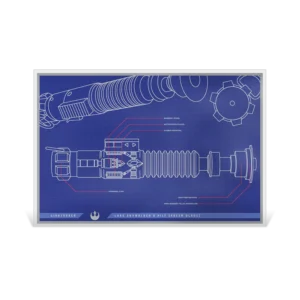 Luke Skywalker's Lightsaber Blueprint 2025 Silver Foil 1oz Niue Collectible