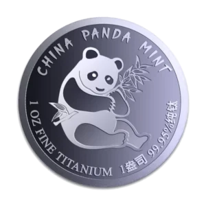 Chinese Panda Round 2026 Titanium 1 oz China Bullion