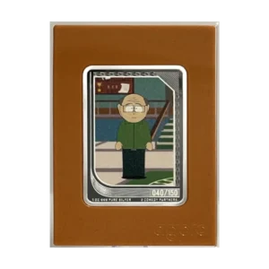 Mr. Garrison South Park 2025 Silver Trading Coin 1 oz Niue Topaz Mintage (CoA#40/150)