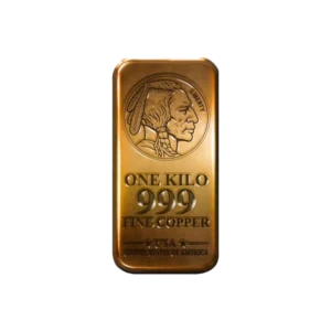 Liberty Indian Head Copper 1 kg Cast Bar